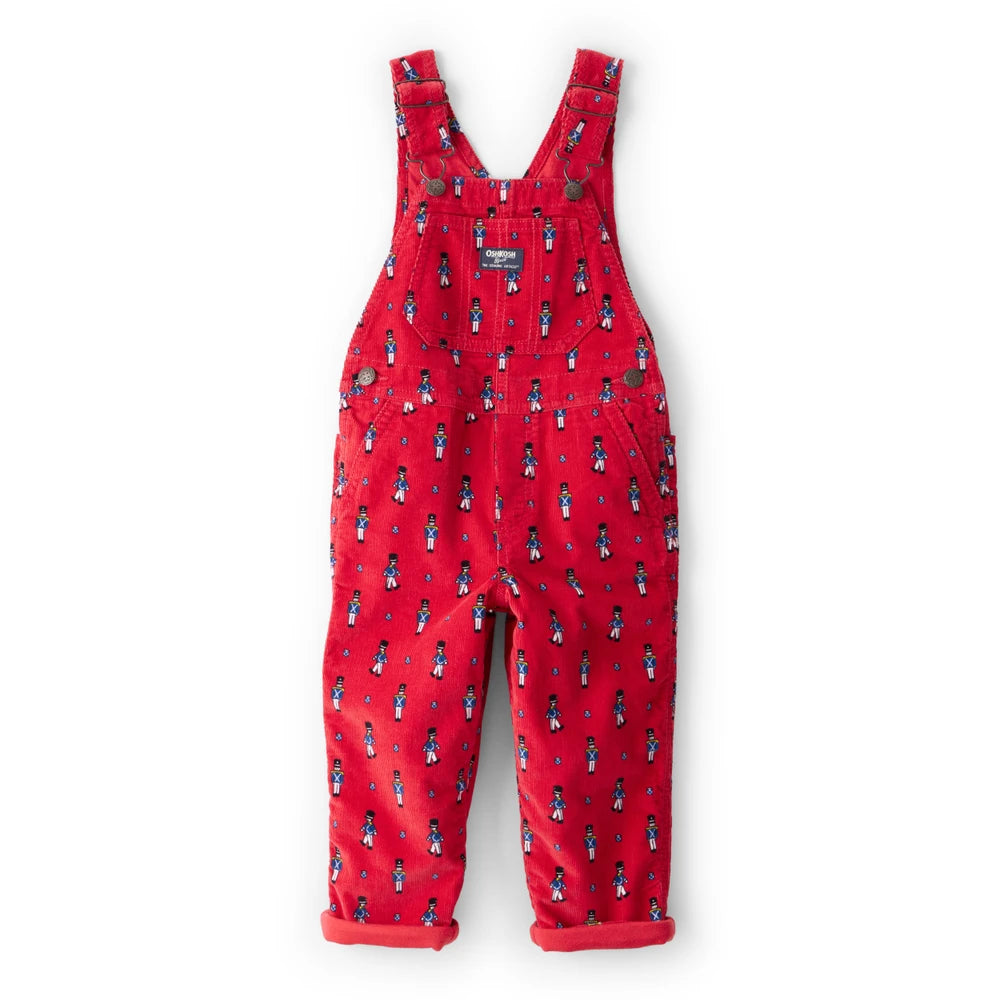 Salopette en Velours Côtelé Imprimé Casse-Noisette Garçon OshKosh - Rouge