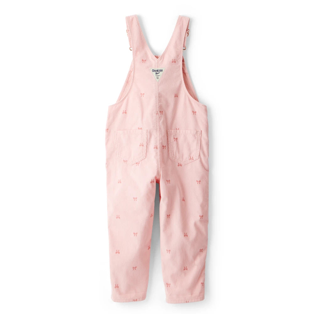 Salopette en Velours Côtelé Imprimé Nœuds Fille OshKosh - Rose