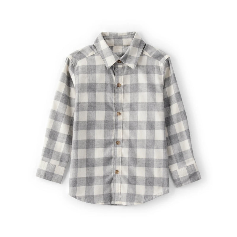 Boy OshKosh Long-Sleeve Plaid Shirt - Gray