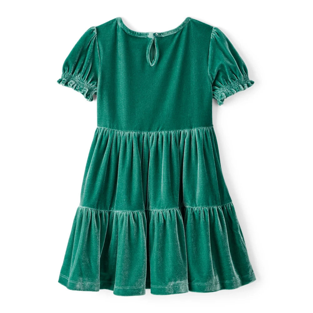 Robe de Fête en Velours Fille Carter's - Vert