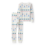 Pyjama 2 Pièces en Coton Jacquard Bonhomme de Neige Carter's - Ivoire