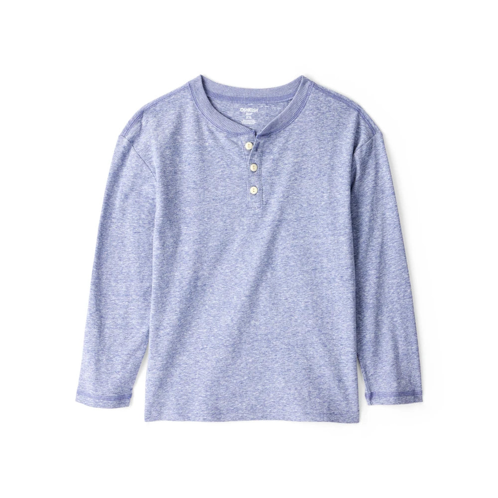 T-shirt Henley à Manches Longues Garçon OshKosh - Marine