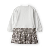 Robe Pull Fleurie à Manches Longues Fille Carter's - Gris