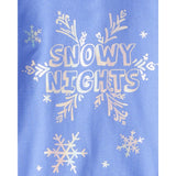 Pyjama 4 Pièces en Coton Flocons de Neige Fille Carter's - Bleu