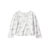 T-shirt à Manches Longues Nœuds Fille Carter's - Gris