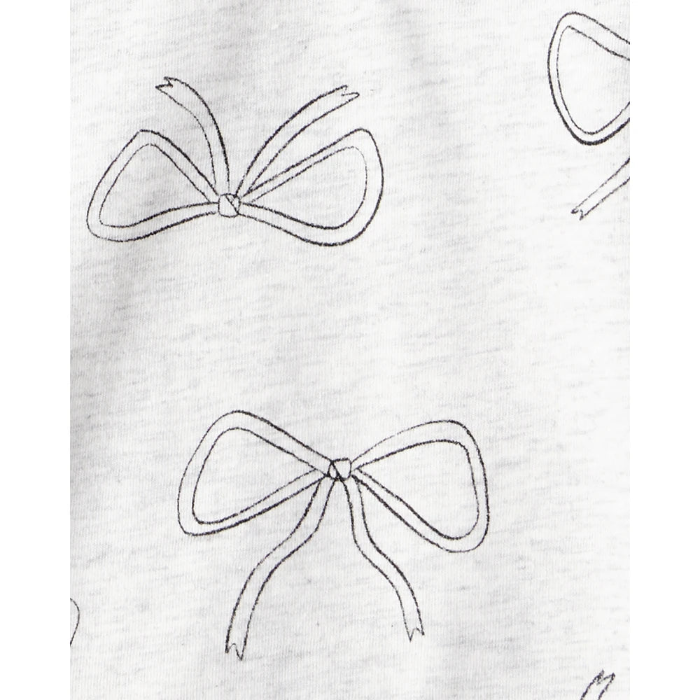 T-shirt à Manches Longues Nœuds Fille Carter's - Gris