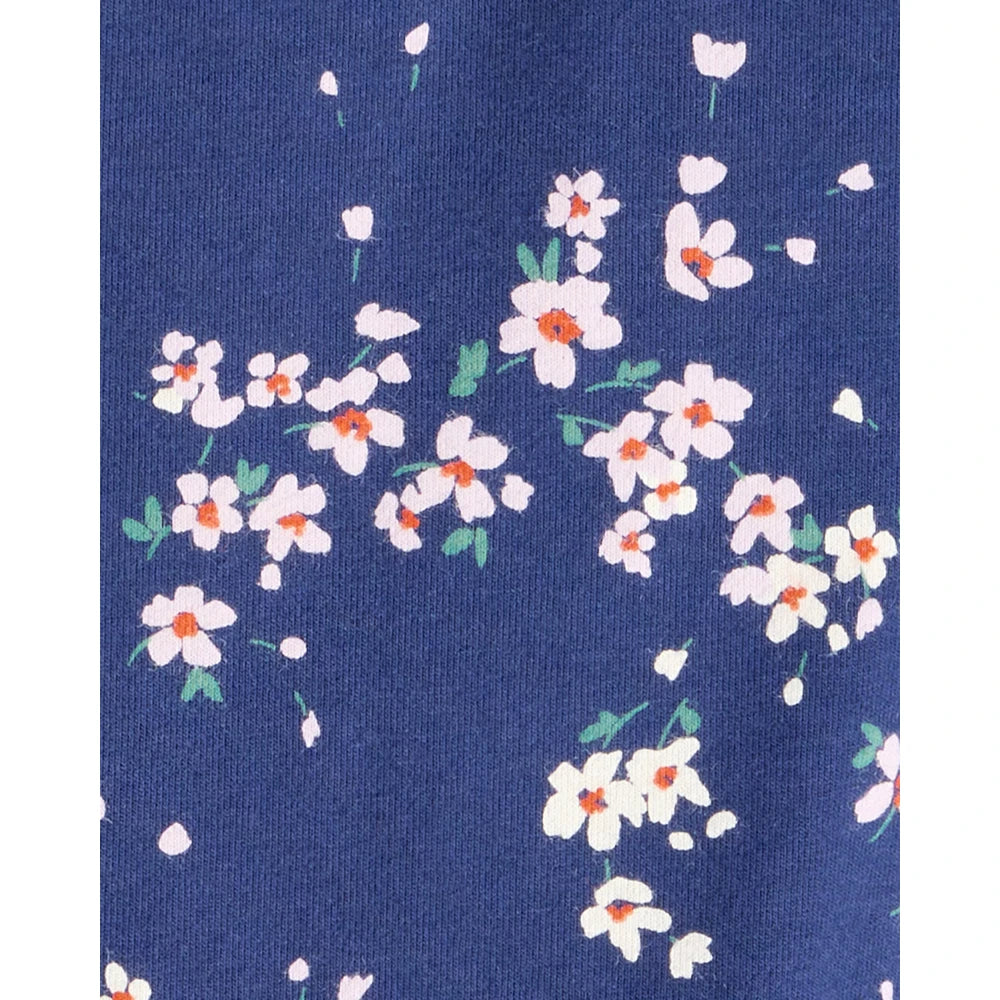 Legging Fleuri en Coton Fille Carter's - Bleu Marine