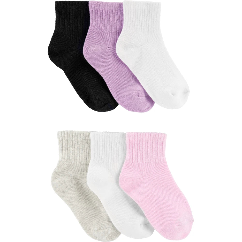 Lot de 6 Paires de Socquettes Unies Fille Carter's - Multi