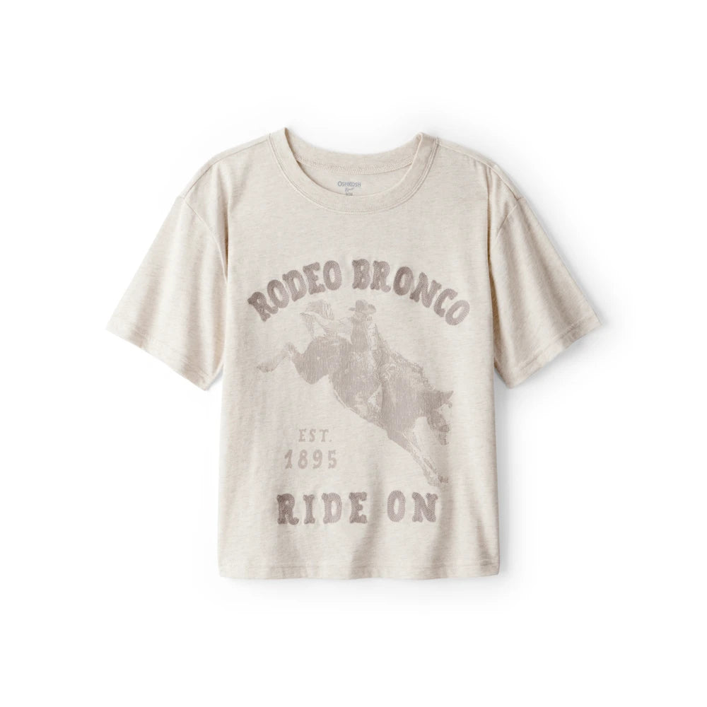 T-shirt à Manches Courtes Imprimé Rodéo Garçon OshKosh - Ivoire