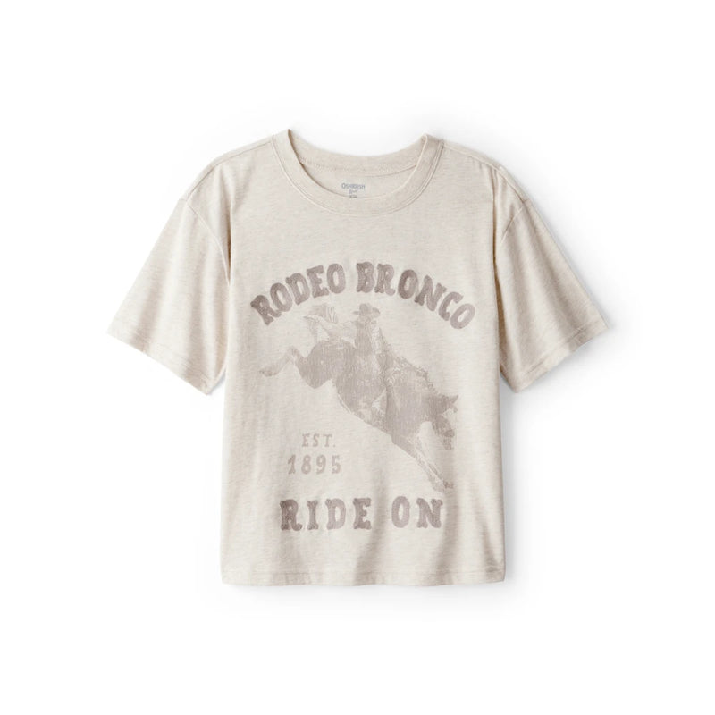 T-shirt à Manches Courtes Imprimé Rodéo Garçon OshKosh - Ivoire