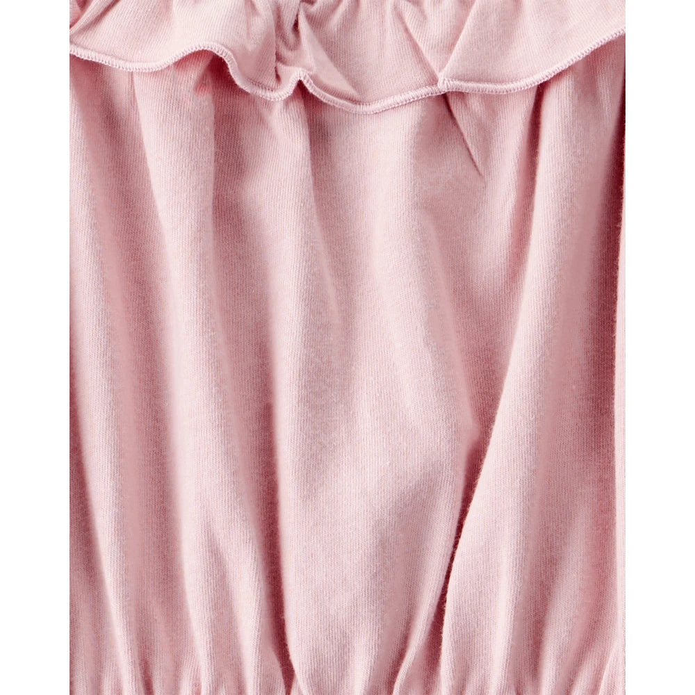 Haut à Volants à Manches Longues Fille OshKosh - Rose