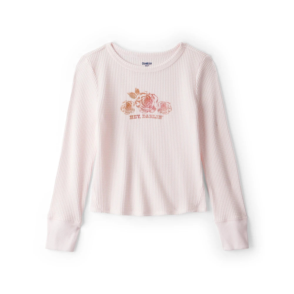T-shirt Imprimé Hey Darling à Manches Longues Fille OshKosh - Ivoire