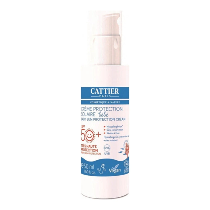 Crème Protection Solaire Bébé SPF50+ Cattier - 50ml