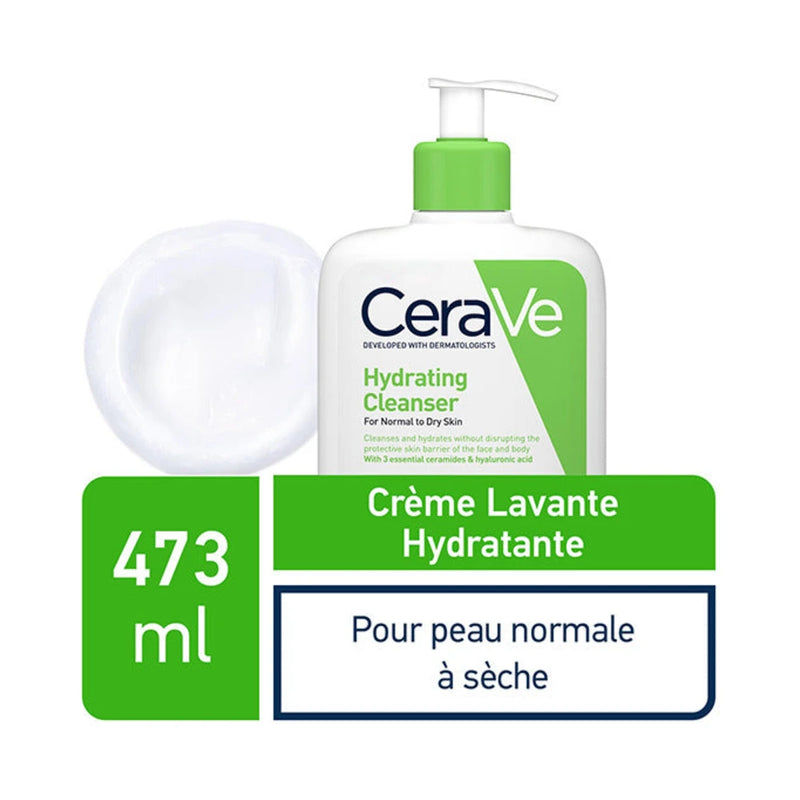 CeraVe Crème Lavante Hydratante Peau Normale à Sèche 473 ml