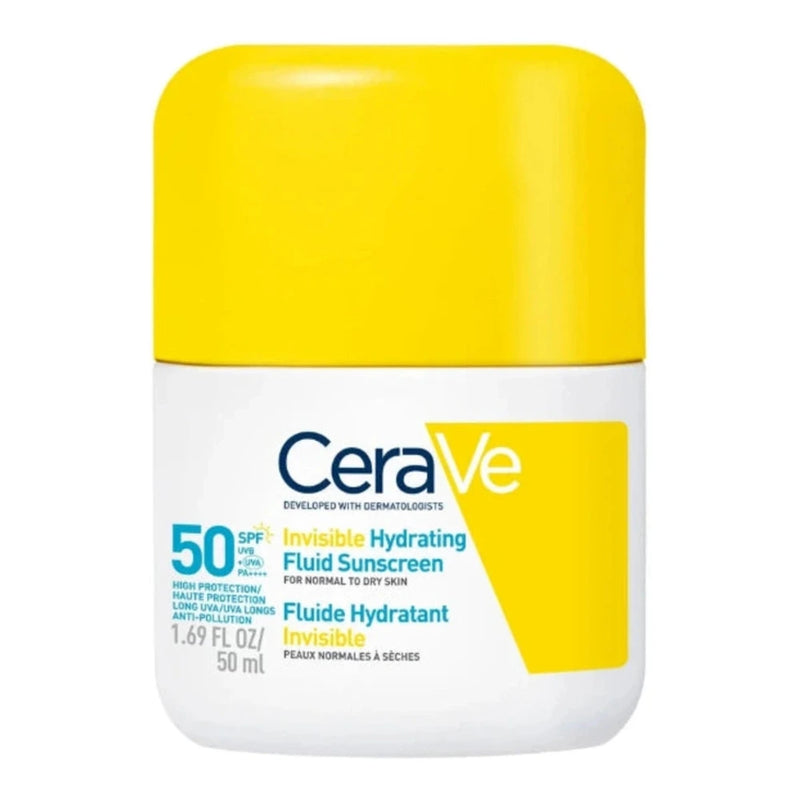 CeraVe Fluide Hydratant Invisible SPF50 Peau Normale à Sèche – 50 ml