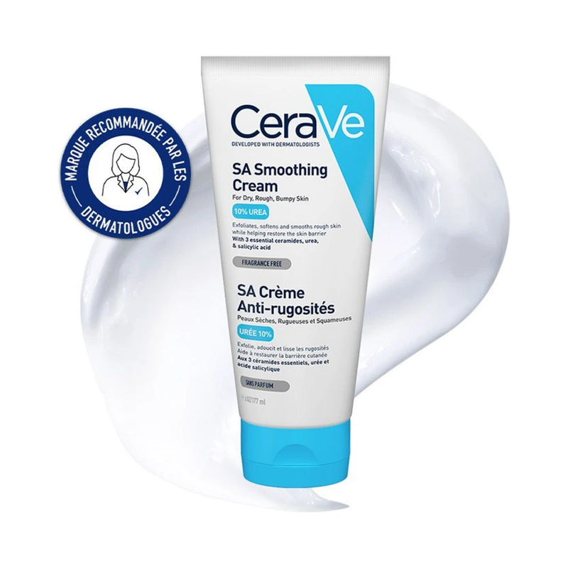 CeraVe SA Crème Anti-Rugosités Peau Sèche et Squameuse – 177 ml