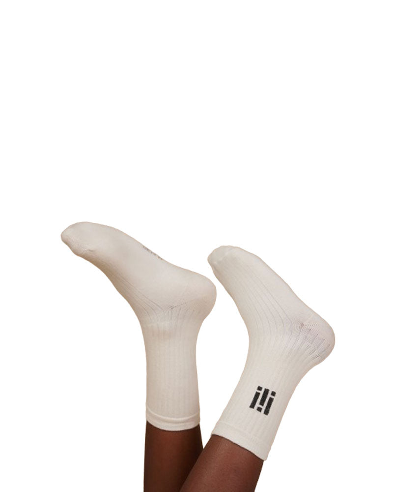 Ben B Collection Unisex Cotton Ribbed Socks - Vanilla