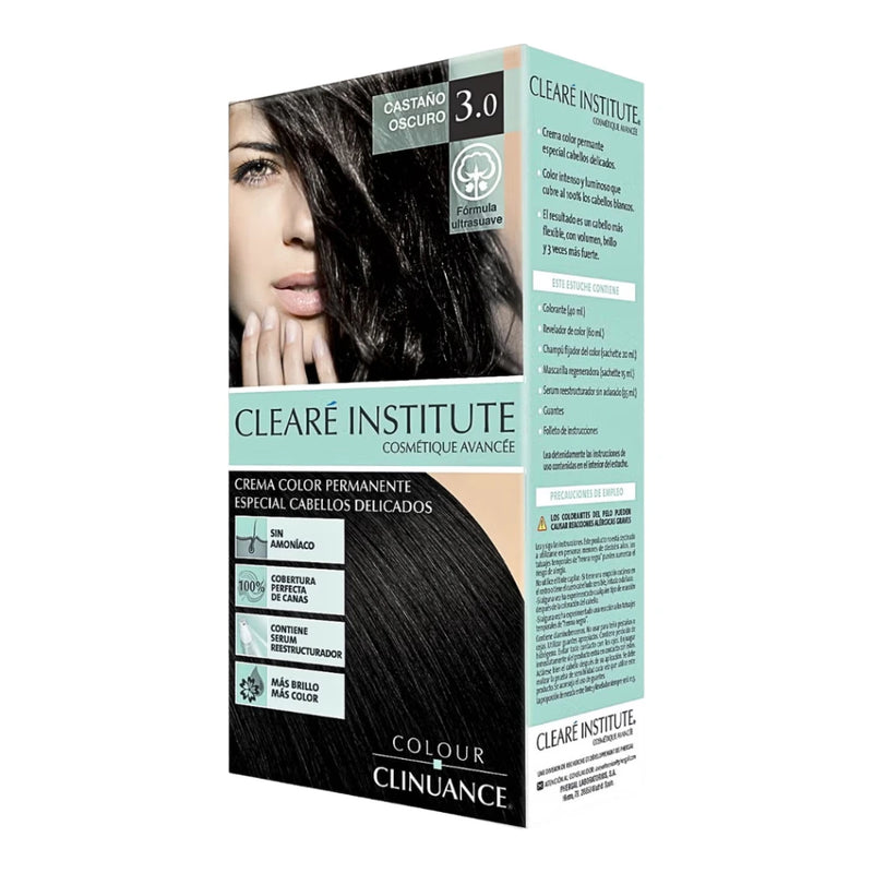 Clearé Institute Colour Clinuance صبغة دائمة 3.0 بني غامق 170 مل