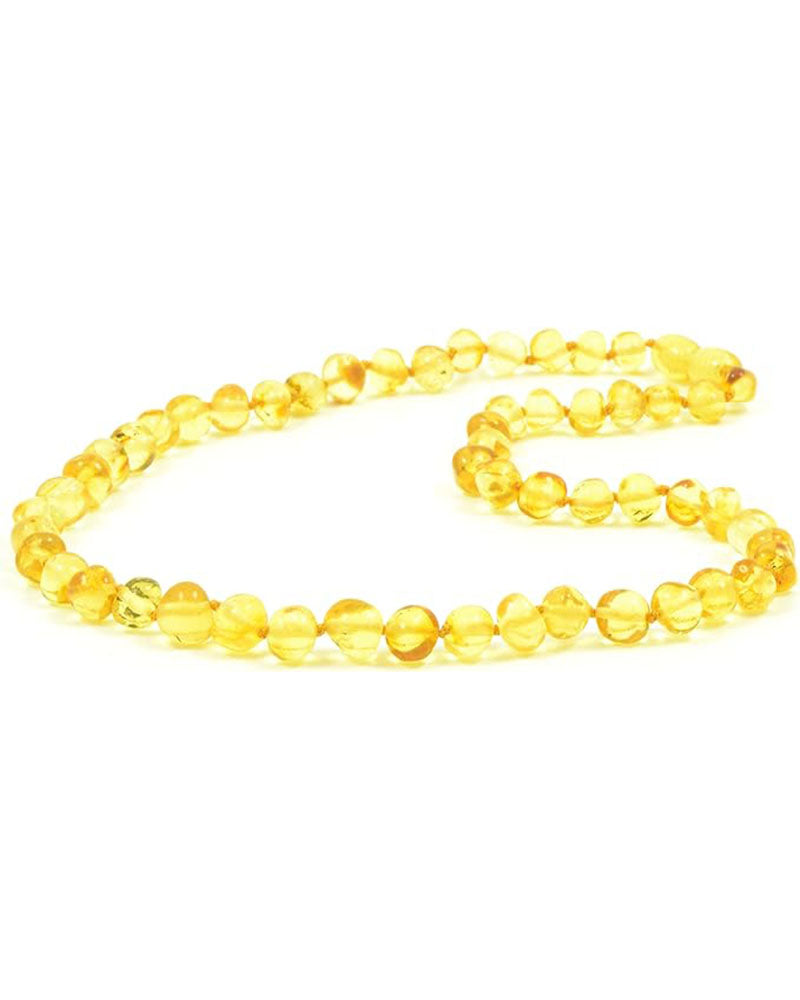 Collier Ambre avec Certificat d'authenticité pour bébé - Jaune