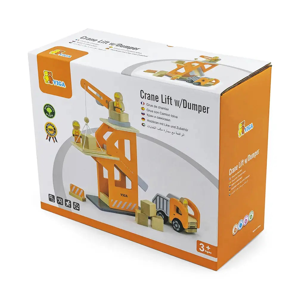 Viga Toys Grue de Levage et Dumper - 3A+