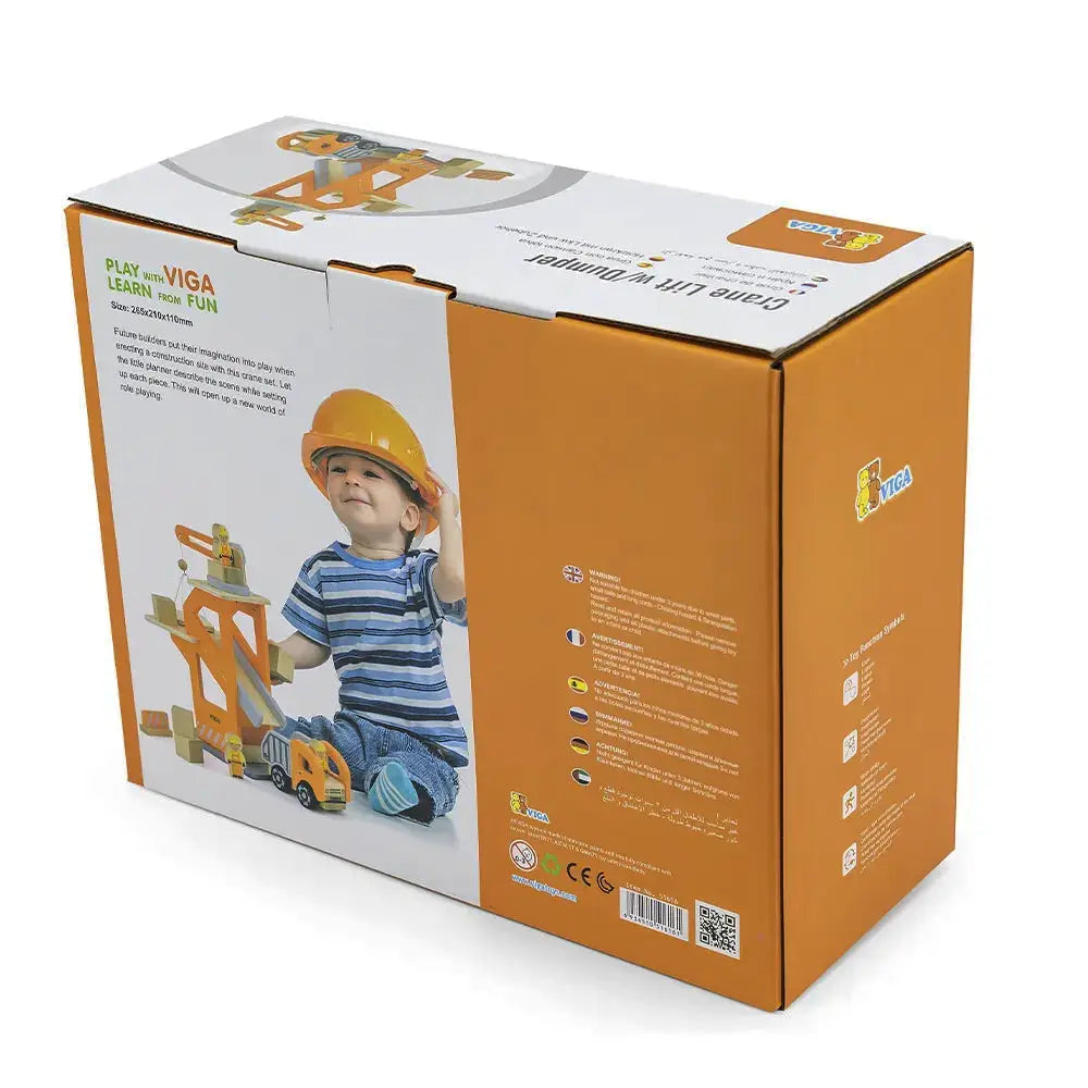 Viga Toys Grue de Levage et Dumper - 3A+