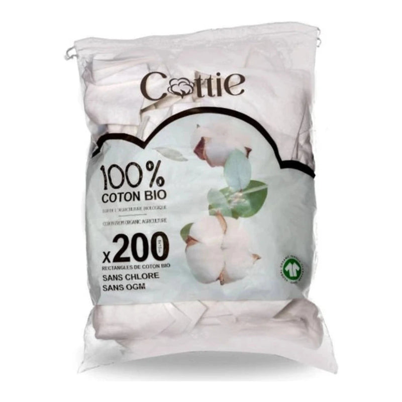 Cottie Almohadillas de Algodón Orgánico - 200 Unidades