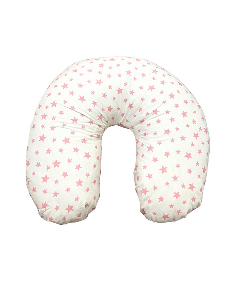BébéYo Coussin d'Allaitement - Rose Étoiles
