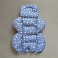 BébéYo Stroller Cushion - White Stars on Turquin Blue