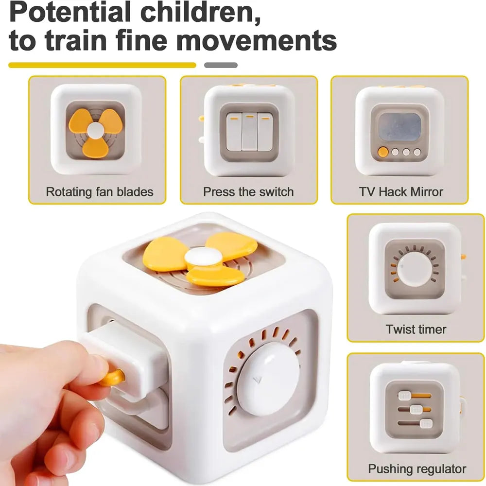 Cube de Motricité Éducatif Montessori  6en1  - 12M+