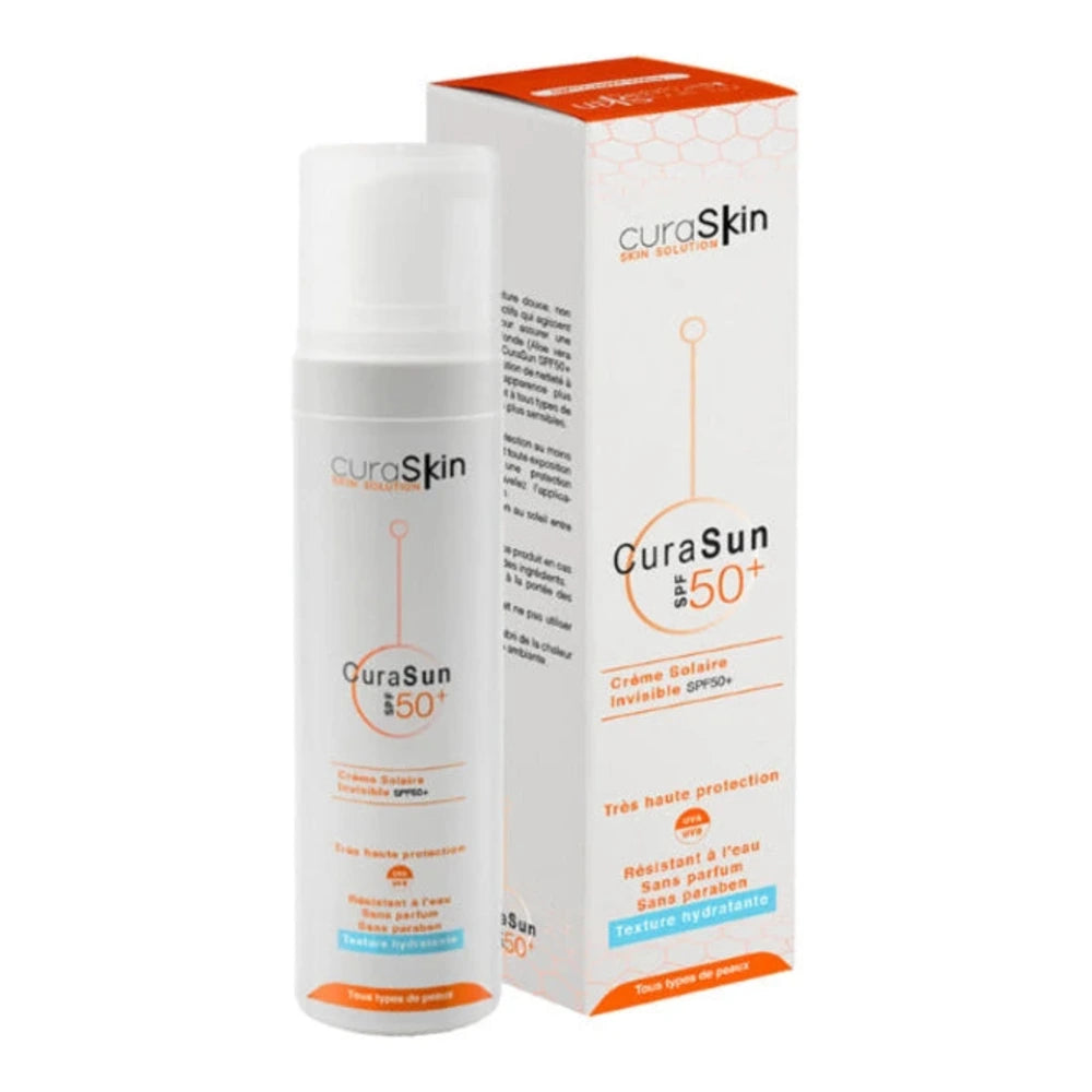 CuraSkin Curasun écran invisible SPF50+ 50 ml – tube vu de face