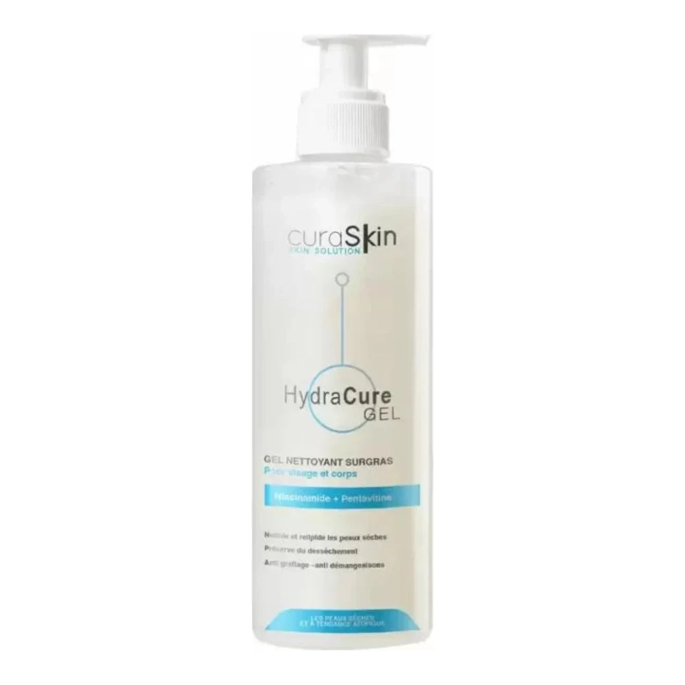 CuraSkin HydraCure gel nettoyant surgras, flacon pompe 400 ml