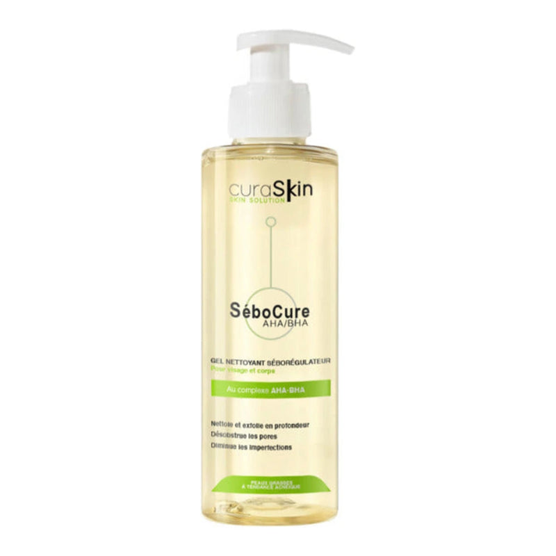 Curaskin Sebocure Gel Nettoyant Seboregulateur Peau Grasse 200ml
