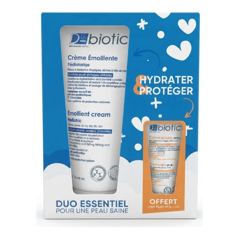 D-biotic Duo Essentiel Crème Émolliente Pédiatrique + mini Crème Solaire  Offerte