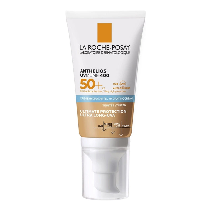 La Roche-Posay Anthelios UVMune 400 Crème Solaire Teintée Peaux Sensibles Normales à Sèches – 50 ml