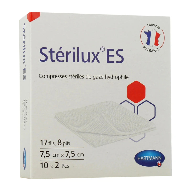 Hartmann Sterilux ES ضمادات شاش 7.5 × 7.5 سم