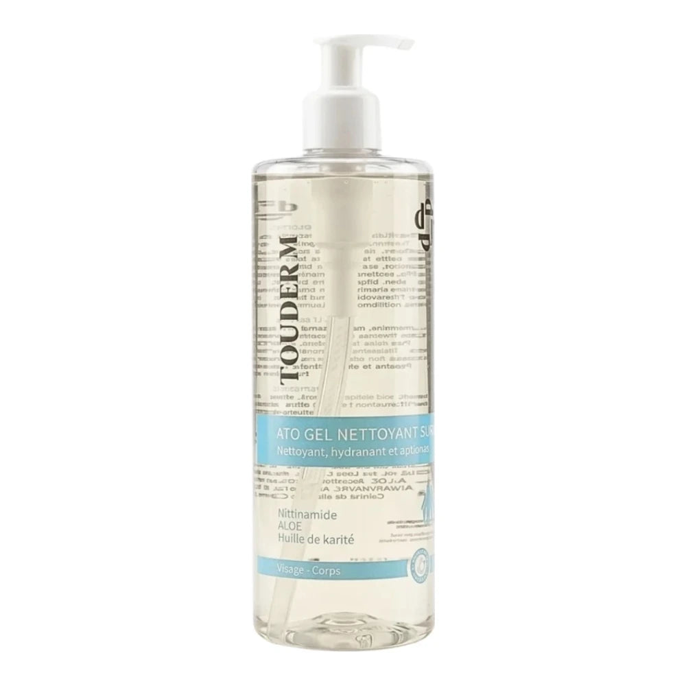Gel nettoyant surgras Touderm ATO 400 ml visage et corps