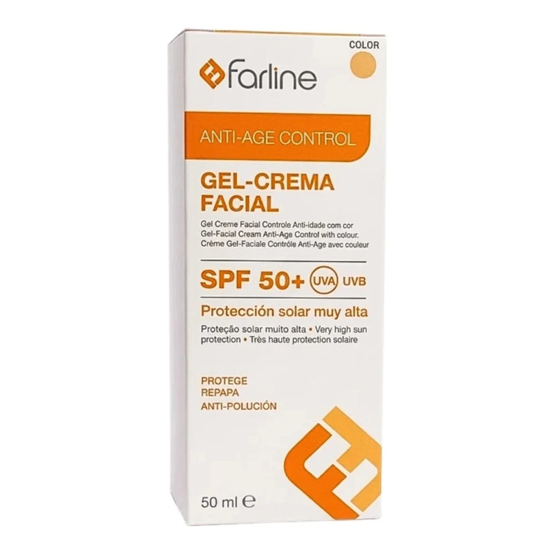 Farline Protector solar en gel crema pieles secas SPF50+ 50ml