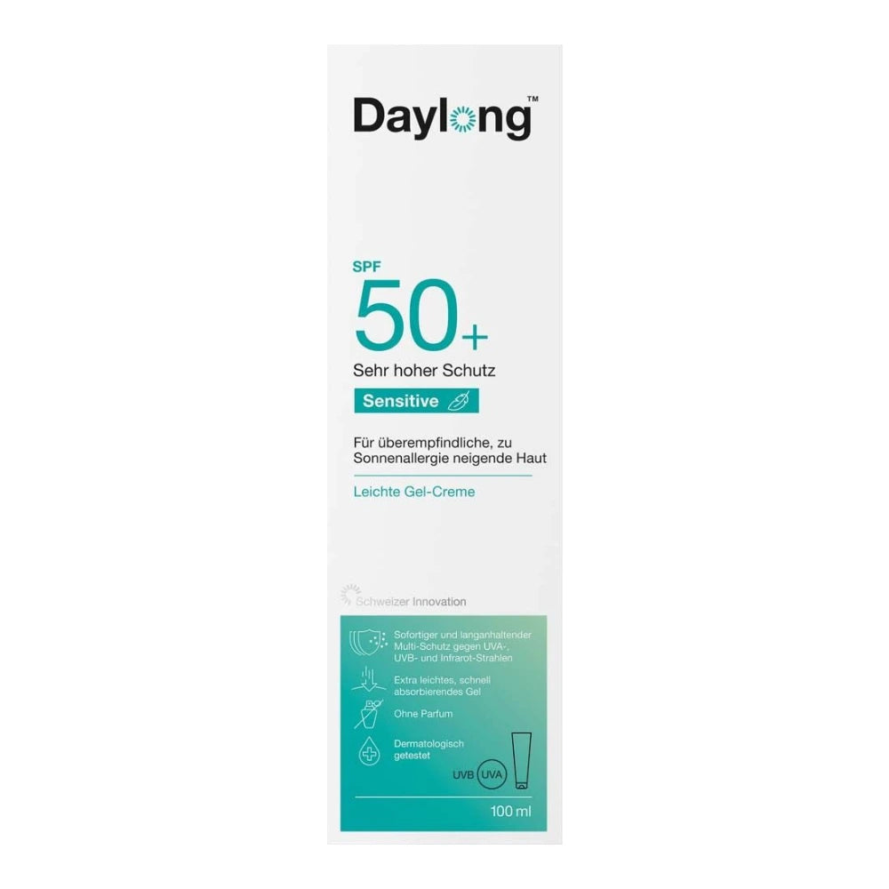 Daylong Sensitive Gel-Crème SPF 50+ 100 ml – flacon de protection solaire