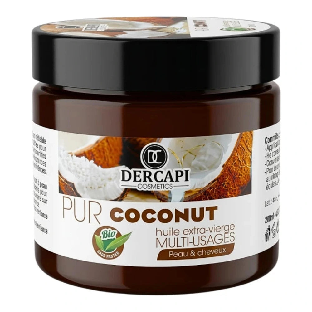 Dercapi Pur Coconut huile de coco 200 ml – flacon