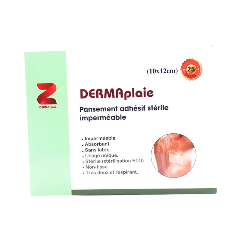DERMAPLAIE PANSEMENT ADHESIF STERIL 10X12cm