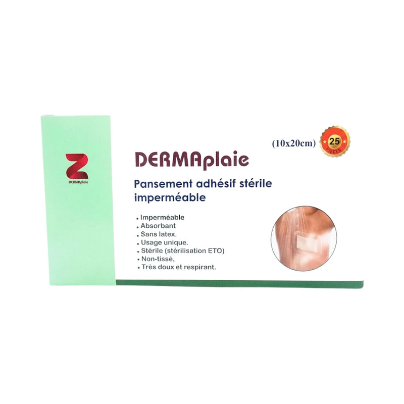 DERMAPLAIE PANSEMENT ADHESIF STERIL10X20cm
