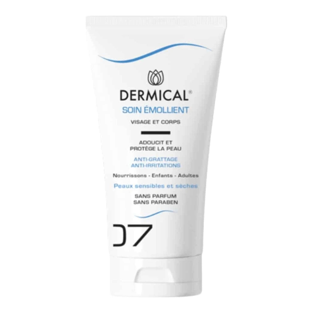 Dermical 07 soin émollient visage et corps, tube de 200 ml