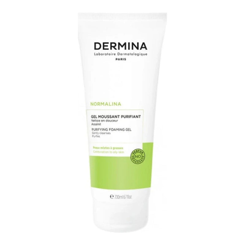 Dermina Normalina Purifying Foaming Gel for Combination to Oily Skin – 200 ml