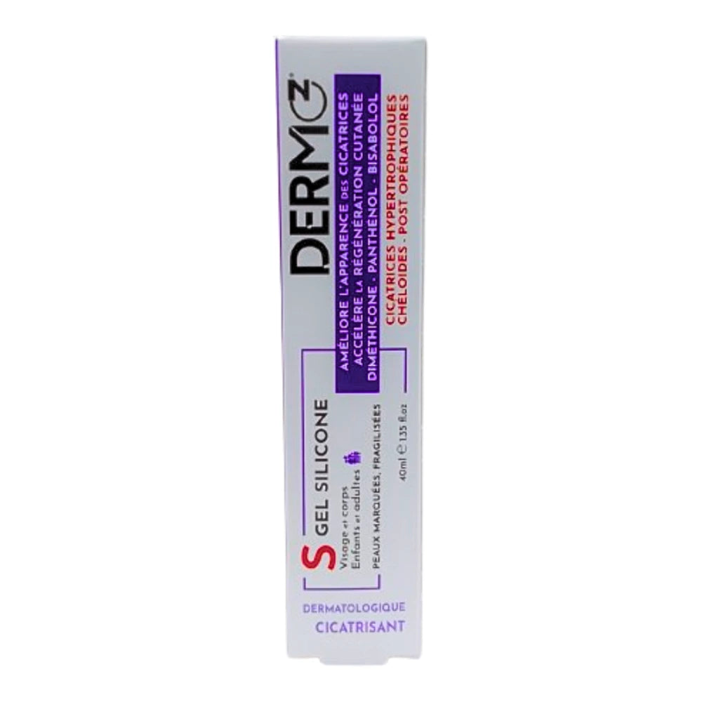 Dermoz Gel Silicone Cicatrisant 40 ml – tube et emballage