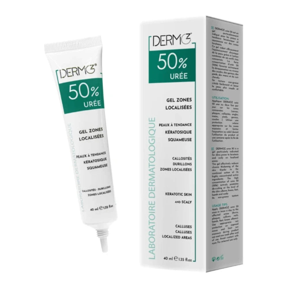 Tube de gel Dermoz zones localisées urée 50% 40 ml