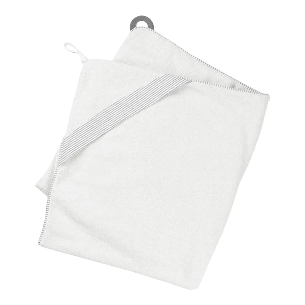Cape De Bain XL Avec Anneau De Dentition Dry'n Play Doomoo - Blanc
