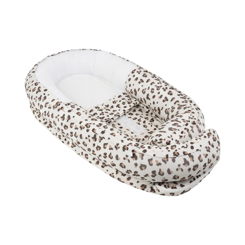 Doomoo Cocoon Baby Nest & Bed Reducer - Leopard Cream