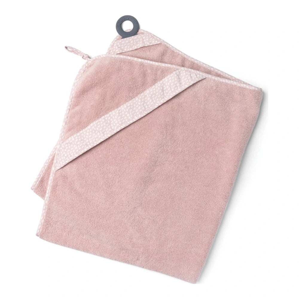 Doomoo Cape de bain XL Dry'n Play rose avec anneau de dentition