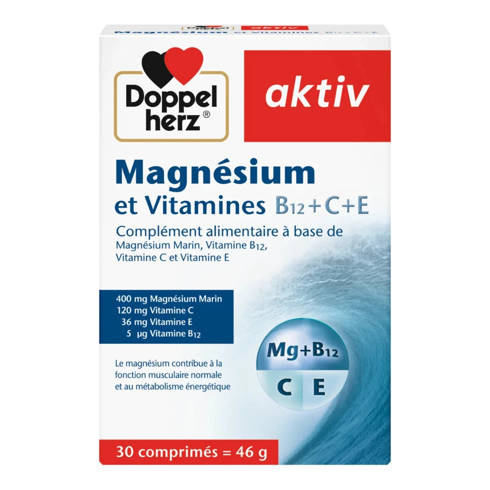 Doppel Herz Magnesium 30 comprimés - tube du complément alimentaire