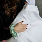 Bambidou Drap Naissance Brodé Ton sur Ton 75x100cm